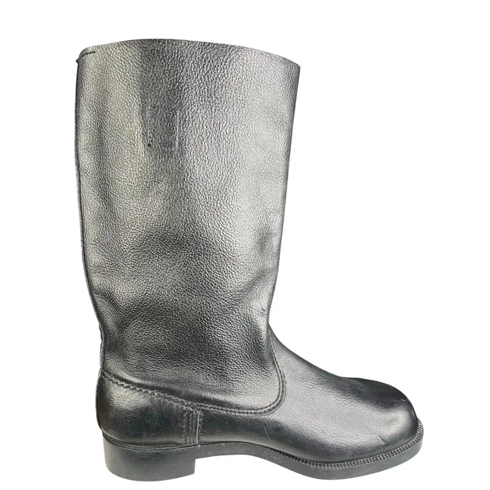Vintage 80’s NVA Men’s German Officer Black Leather Jack Boots Size 29 US 10